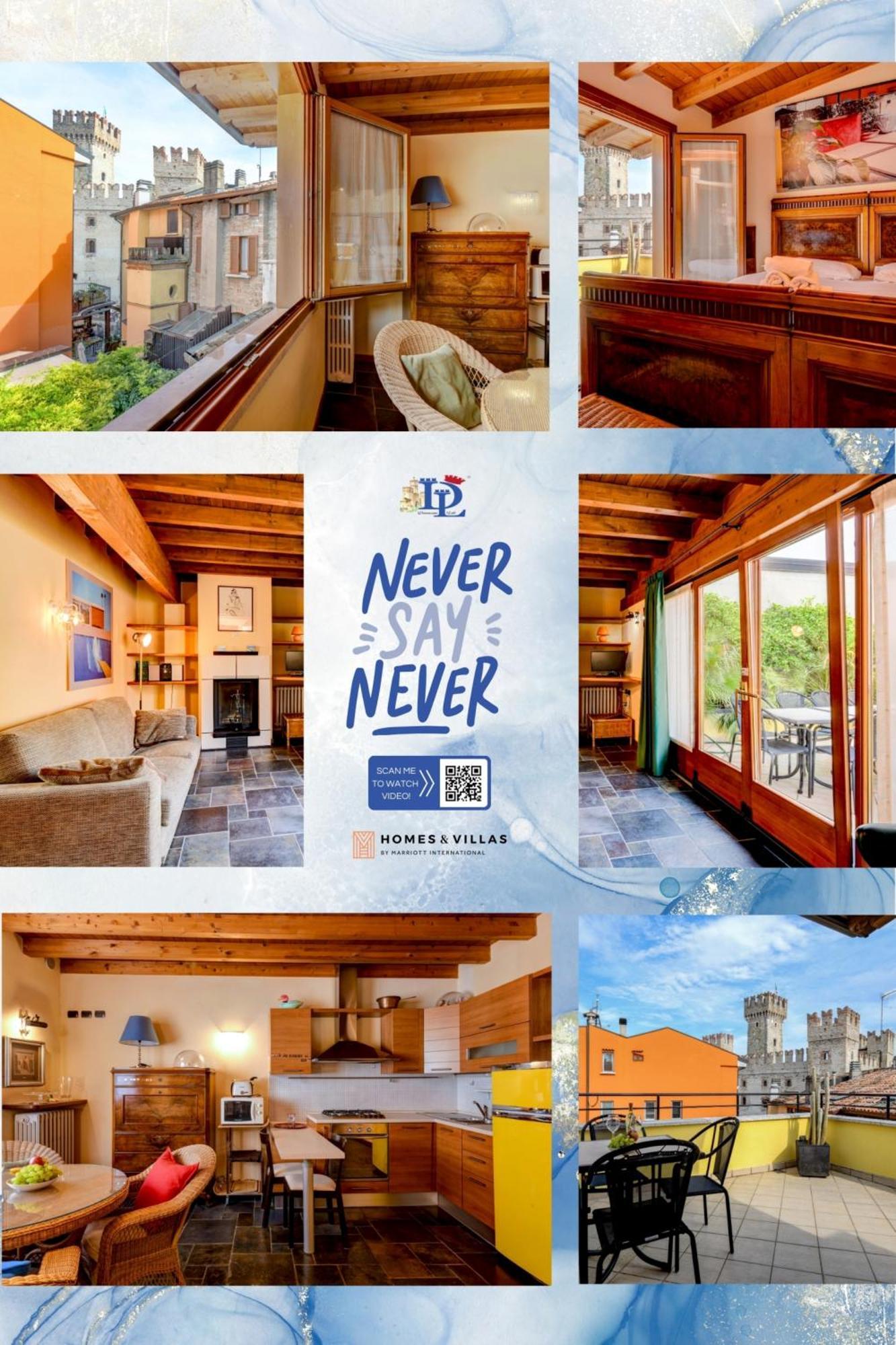 Desenzanoloft Official Partner Marriott Homes & Villas -Penthouse Never Say Never Sirmione Castle View ภายนอก รูปภาพ